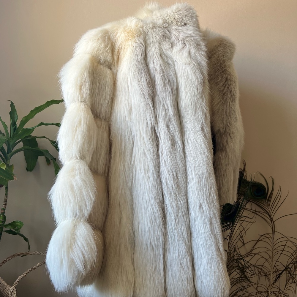 Real Fur White Jacket perfect for burning man